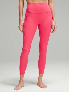 High-Waist Bright Pink Lululemon Workout Active Leggings